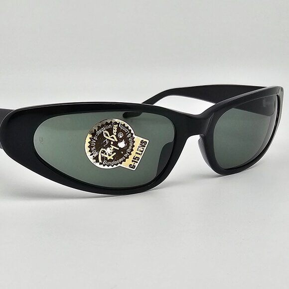 Ray-Ban B&L W1924 XYAO Black Frame G-15 Green Glass Lens Cat Eye Sunglasses 55mm